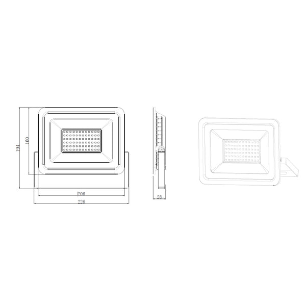 Worklight LED 2x50W 6000K with tripod Forever Light