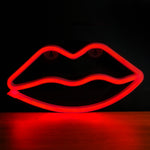 Neon LED Light LIPS red Bat + USB FLNEO8 Forever Light