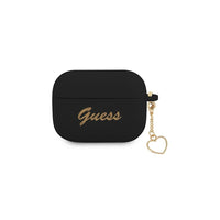 Guess case for Airpods Pro GUAPLSCHSK black Silicone Heart Charm