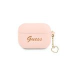 Guess case for Airpods Pro GUAPLSCHSP pink Silicone Heart Charm