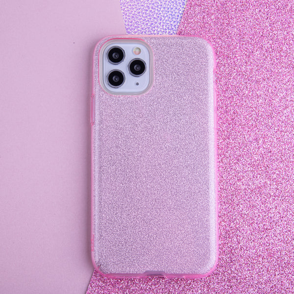 Glitter 3in1 case for Huawei P40 pink