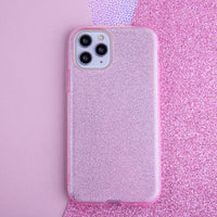 Glitter 3in1 case for iPhone X / XS pink