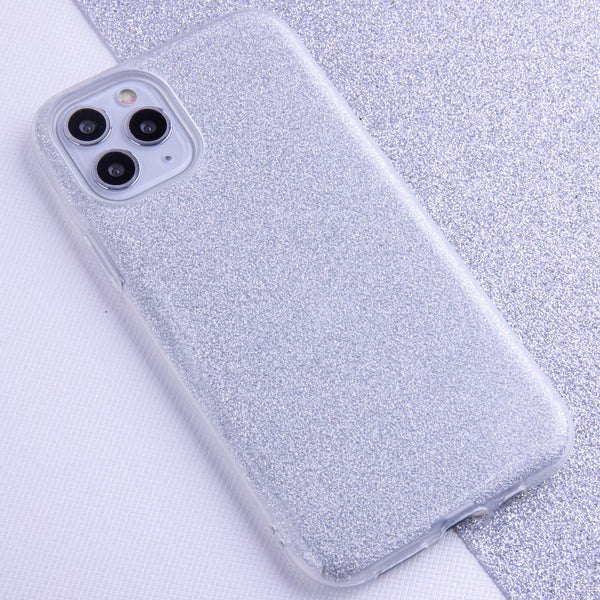 Glitter 3in1 case for iPhone 12 / 12 Pro 6,1&quot; silver