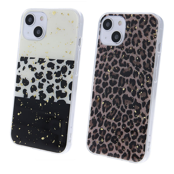 Gold Glam case for Samsung Galaxy A13 4G leopard print 2