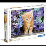 Ginger Cat in Flowers puzzle 500pcs