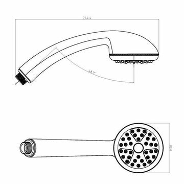 Shower Rose Rousseau Tamari ABS 1 Position 15 x 21 cm