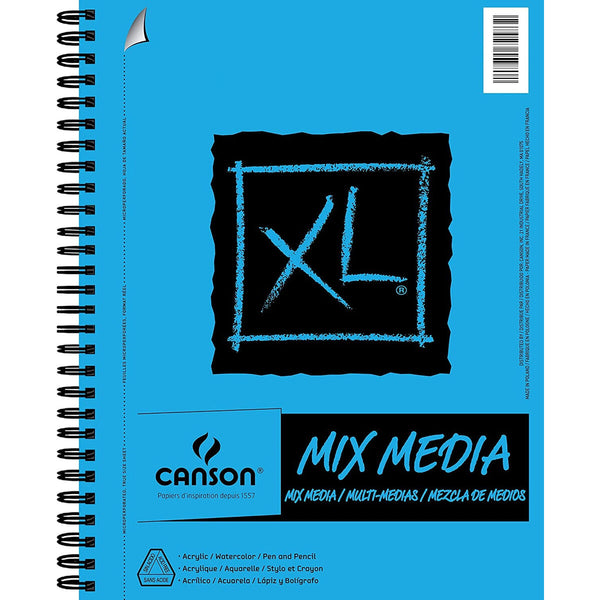 Drawing pad Canson XL Mix Media Paper White A4 30 Sheets 5 Units 300 g/m²