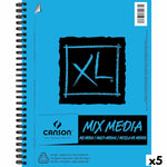 Drawing pad Canson XL Mix Media Paper White A4 30 Sheets 5 Units 300 g/m²