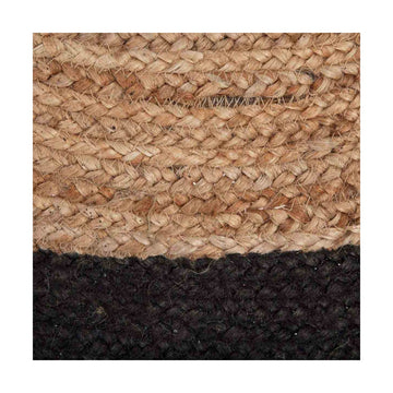 Carpet Atmosphera Black Ø 120 cm Jute