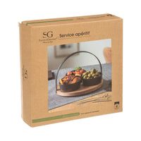 Ensemble à apértif Secret de Gourmet Noir Grès 4 Pièces (Ø 21 cm)