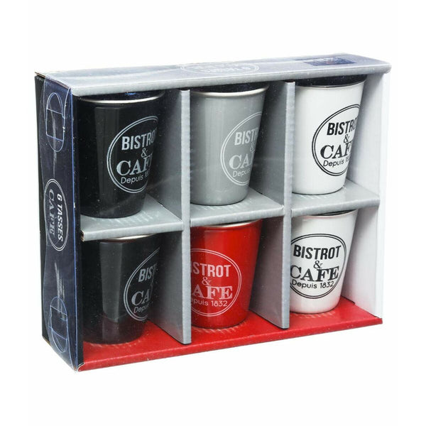 6 Piece Coffee Cup Set 5five Bistrot (110 ml)