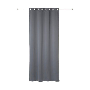 Curtains Atmosphera Opaque Grey Polyester 2 Units (135 x 240 cm)