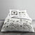 Bedding set TODAY Hearts White 240 x 260 cm