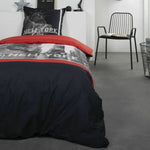 Bedding set TODAY Black Red 140 x 200 cm