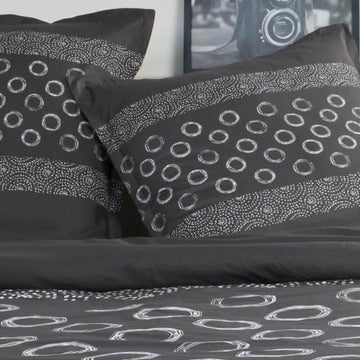 Bedding set TODAY Circles Grey (240 x 260 cm)