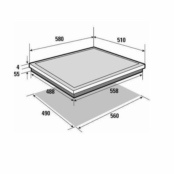 Indukcijska Plošča Brandt BPI6310B 60 cm 4600 W