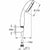 A shower head with a hose to direct the flow Grohe 26198000 1 Position