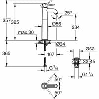 Washbasin Siphon Grohe Metal