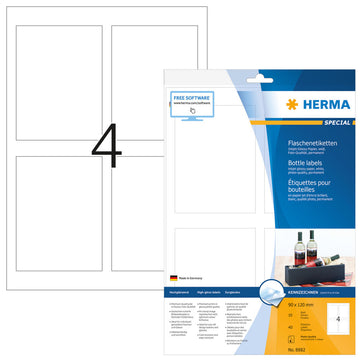 Adhesives/Labels HERMA White (90 x 120 mm) (Refurbished D)