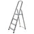 4-step folding ladder Krause 000705 Silver Aluminium