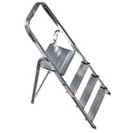 4-step folding ladder Krause 000705 Silver Aluminium