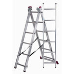 6-step folding ladder Krause 30368 Silver Steel