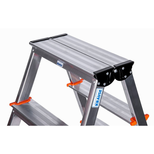 4-step folding ladder Krause 120403 Silver Aluminium