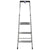 3-step folding ladder Krause 126313 Silver Aluminium