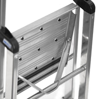 3-step folding ladder Krause 126313 Silver Aluminium