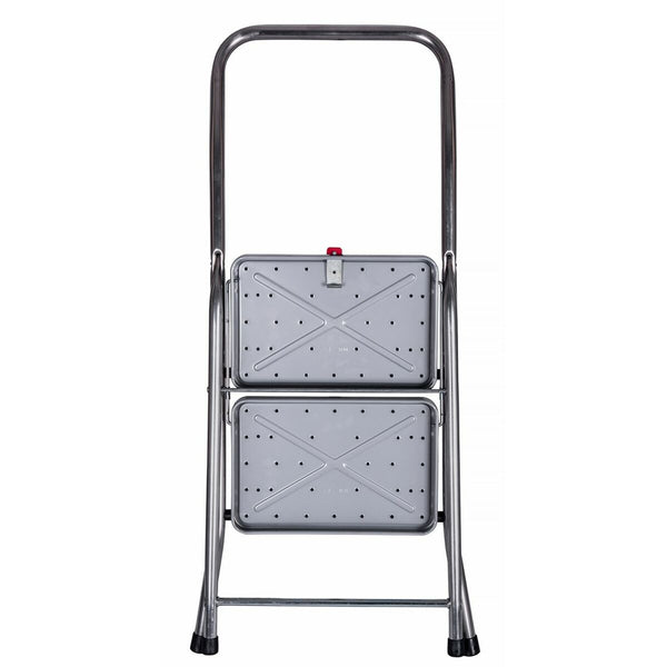 2-step folding ladder Krause 130860 Grey Silver Black/Blue Aluminium