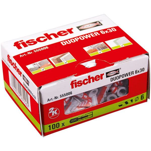 Studs Fischer Duopower 555006 100 Pieces Ø 6 x 30 mm