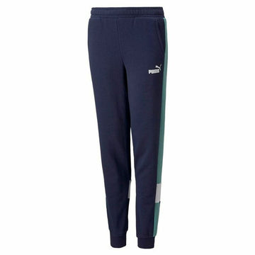 Children's Tracksuit Bottoms Puma Essential+ Colorblock B Dark blue