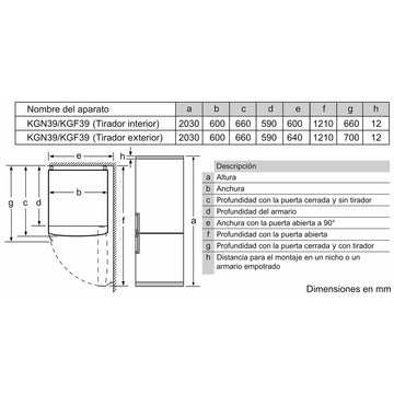 Combined fridge Balay 3KFE763WI  White (203 x 60 cm)