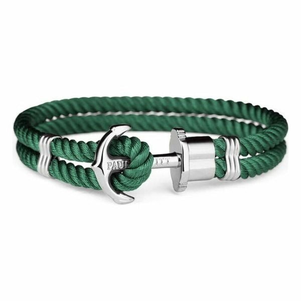 Unisex Bracelet Paul Hewitt Silver Green Nylon