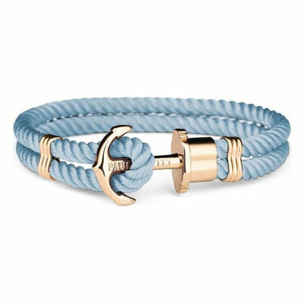 Unisex Bracelet Paul Hewitt Golden Light Blue Nylon