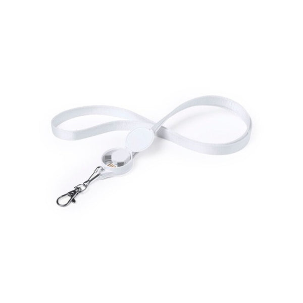 Lanyard Charger with USB-C, Micro USB and Lightning 146145 White