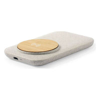 Wireless Qi Charger with USB Ports 146536 Bamboo Wheat straw ABS