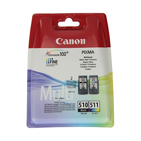 Original Ink Cartridge (pack of 2) Canon PG-510/CL511 Tricolour Black