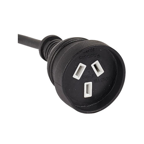 Iec C14 Mains Socket Power Cable Black 30Cm