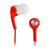 Setty wired earphones red