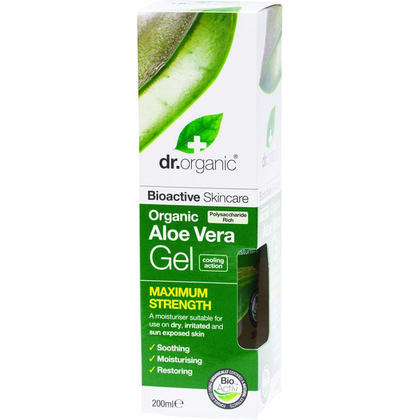 "Dr Organic Aloe Vera Gel Maximum Strength 200ml"