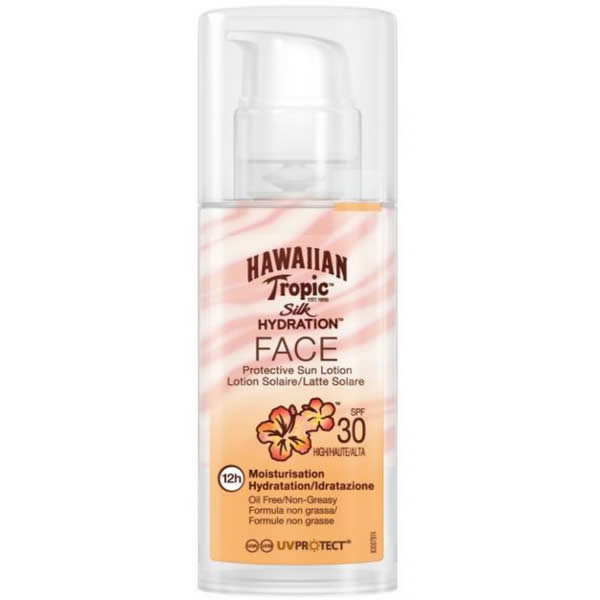 "Hawaiian Tropic Silk Hydration Face Protective Sun Lotion Spf30 High 50ml"