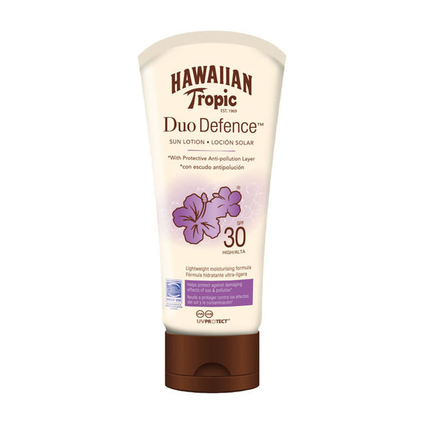 "Hawaiian Tropic Duo Defence Sun Lotion Spf30 180ml"