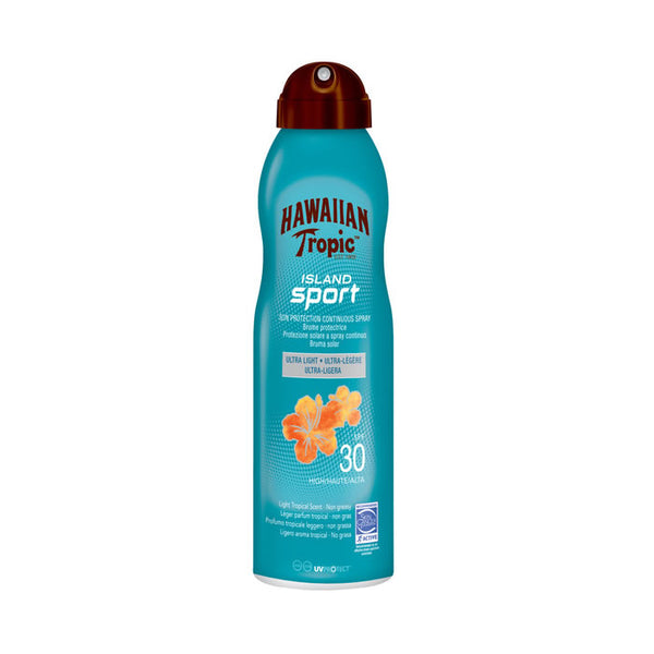 "Hawaiian Tropic Island Sport Sun Protection Continuous Spray Ultra Light Spf30 220ml"