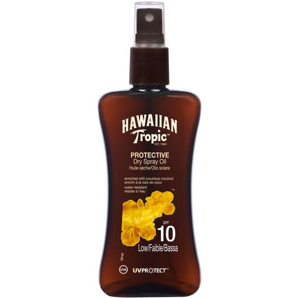 "Hawaiian Tropic Protective Dry Spray Oil Spf10 Low 200ml"