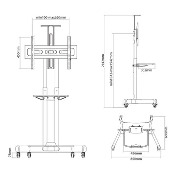 Adjustable support Neomounts NM-M1700BLACK        Laptop