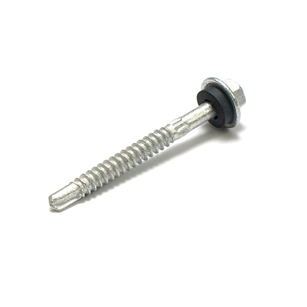 100 Pcs 55Mm Hex Head Self Drill Screws C4 Galvanised 12G