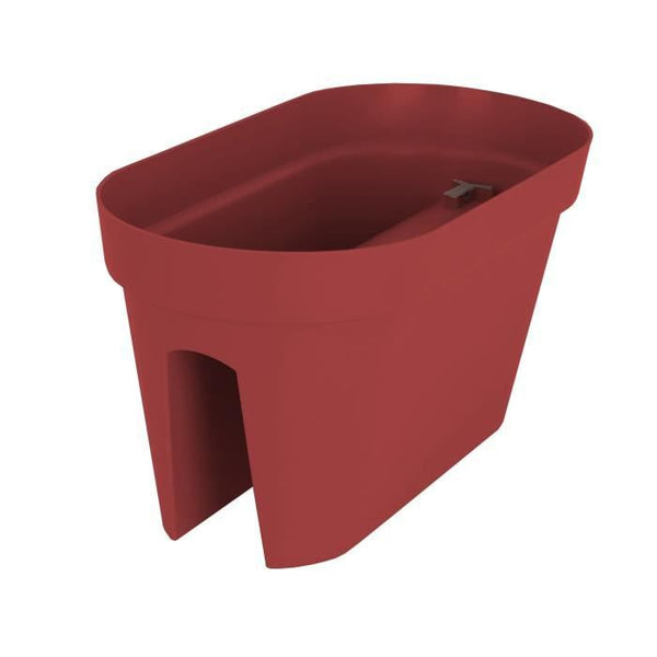 ARTEVASI Jardiniere pour balcon Capri - 30 x 60 x H 30 cm - 26,8 L - Rouge foncé