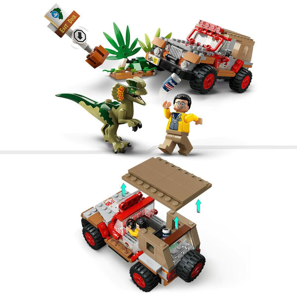 Playset Lego Jurassic Park 30th Anniversary 76958 Dilophosaurus Ambush 211 Pieces