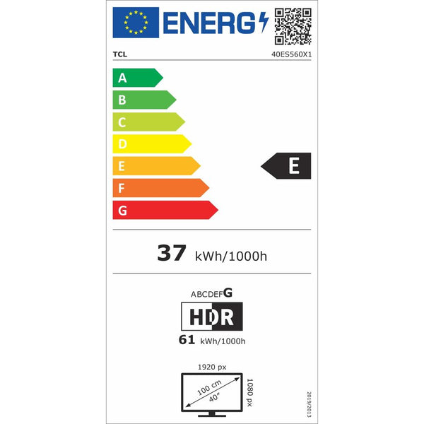 Smart TV TCL 40ES560 40" FHD HDR10 Direct-LED Android TV 9.0